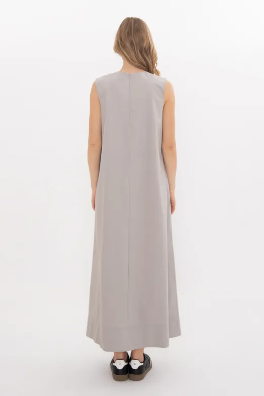 Bayan Taş Oversize Cotton Midi Elbise - BSL
