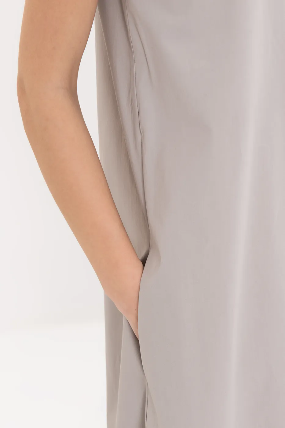 Bayan Taş Oversize Cotton Midi Elbise