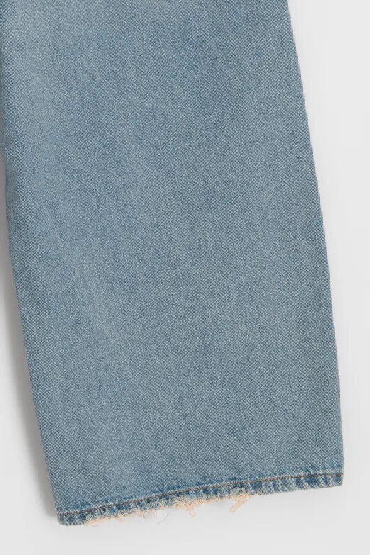 Bayan Mavi Baggy Denim Bermuda Şort - BSL