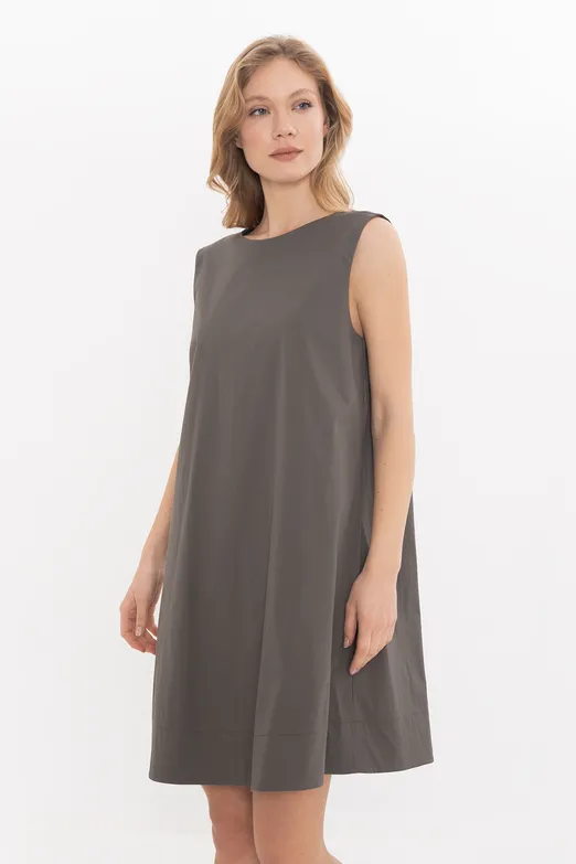 Bayan Haki Oversize Mini Elbise - BSL