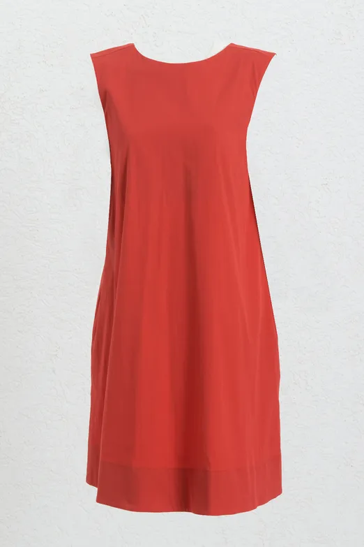 Bayan Kırmızı Oversize Mini Elbise - BSL