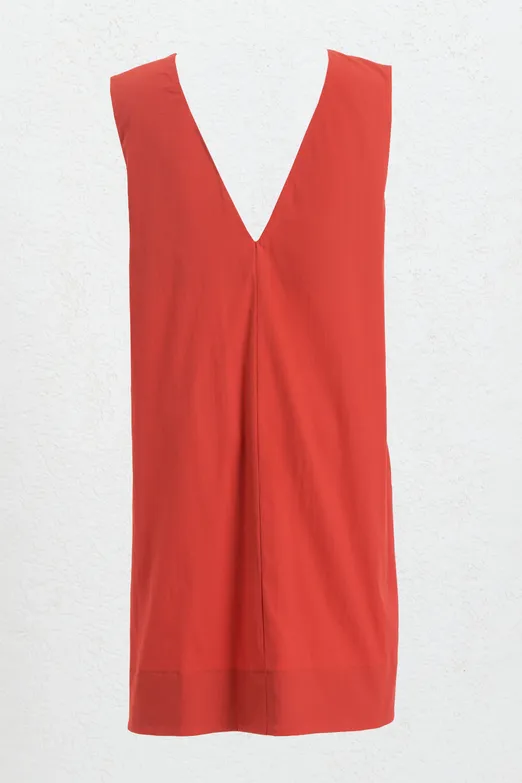 Bayan Kırmızı Oversize Mini Elbise - BSL