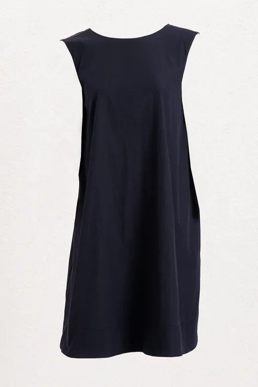 Bayan Lacivert Oversize Mini Elbise - BSL