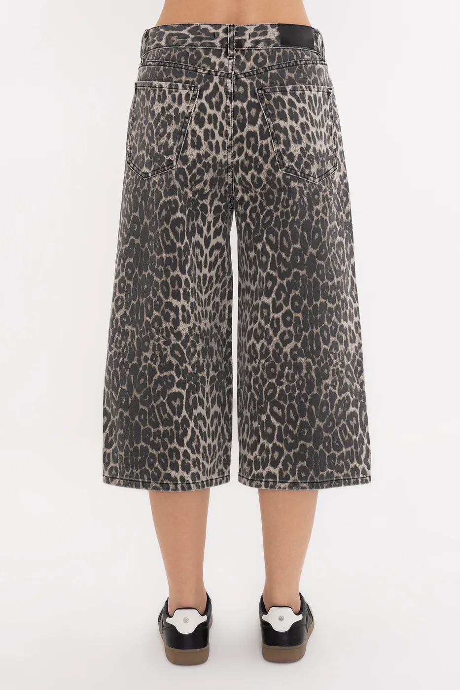 Bayan Bej Baggy Denim Bermuda Şort