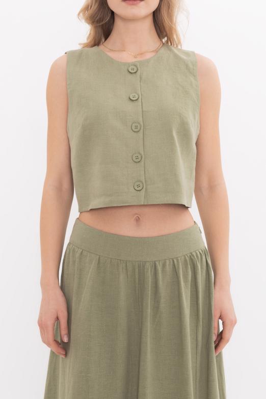 Bayan  %100 Keten  Yelek