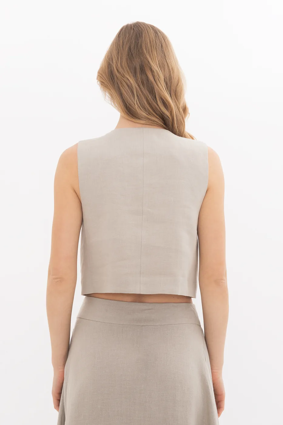 Bayan Vizon %100 Keten  Yelek