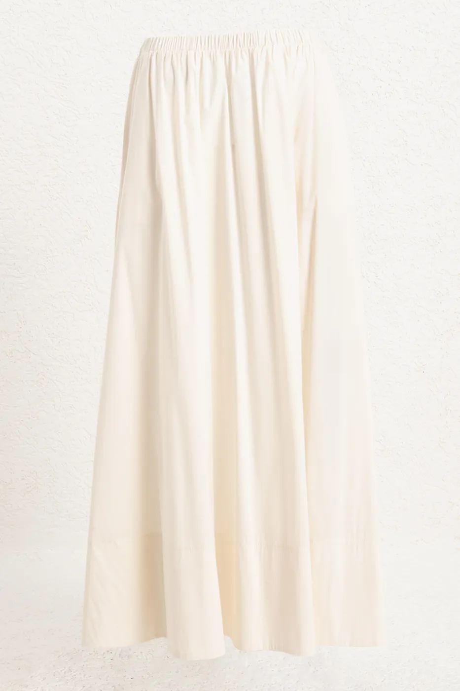 Bayan Ekru Büzgülü Maksi Etek