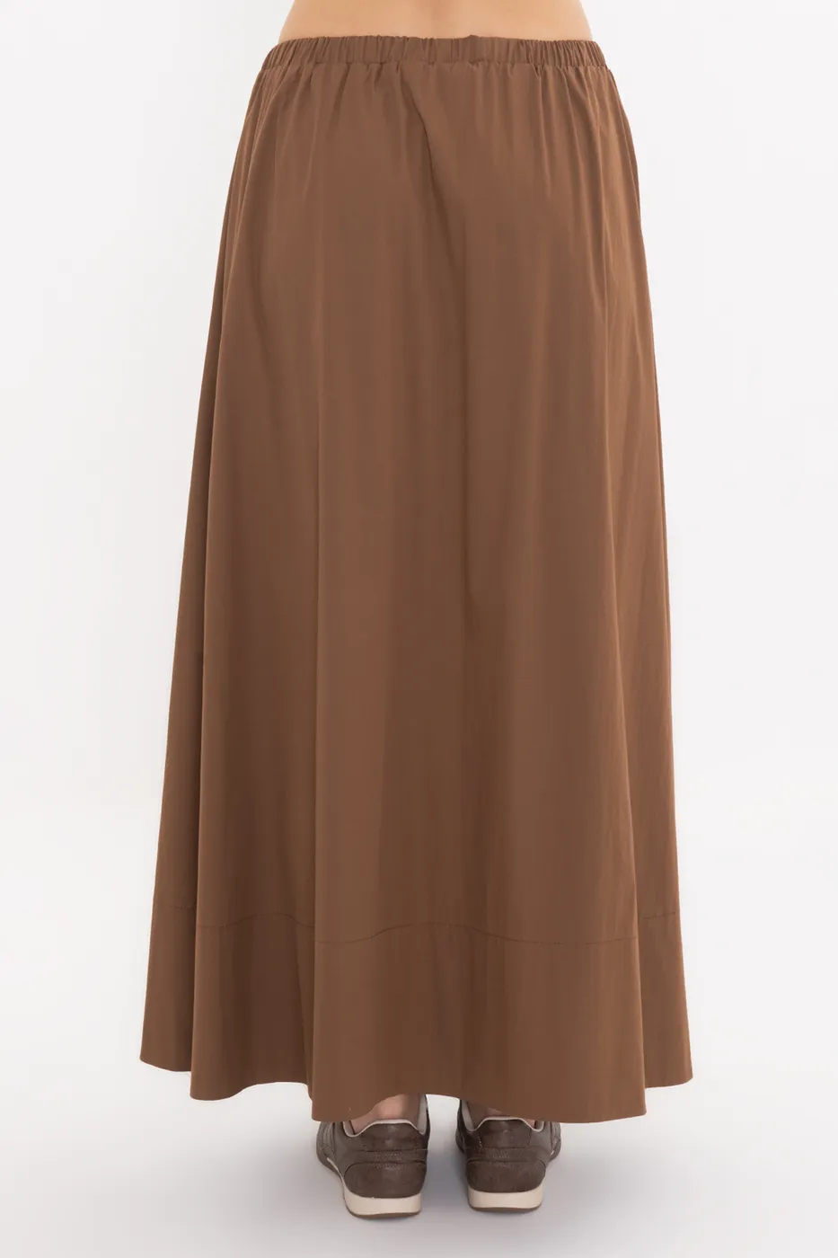 Bayan Tarçın Büzgülü Maksi Etek