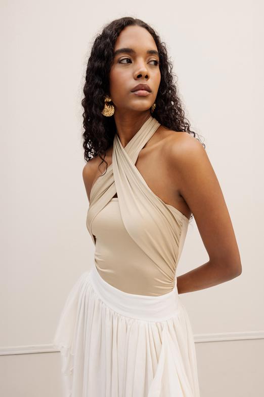 Bayan  Çapraz Bağlamalı Bodysuit