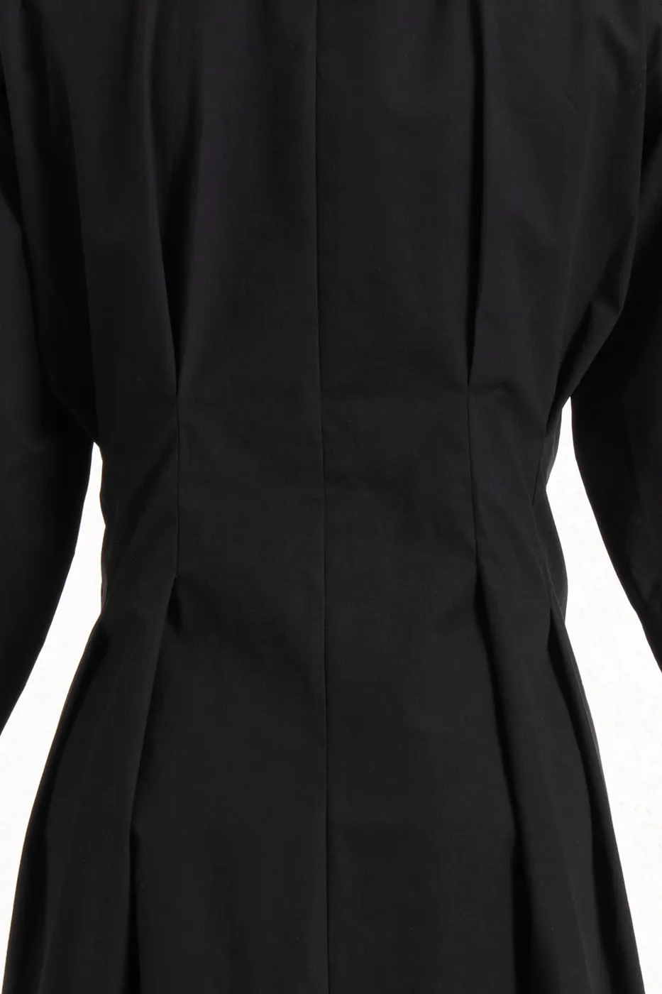 Bayan Siyah Kemerli Midi Gömlek Elbise