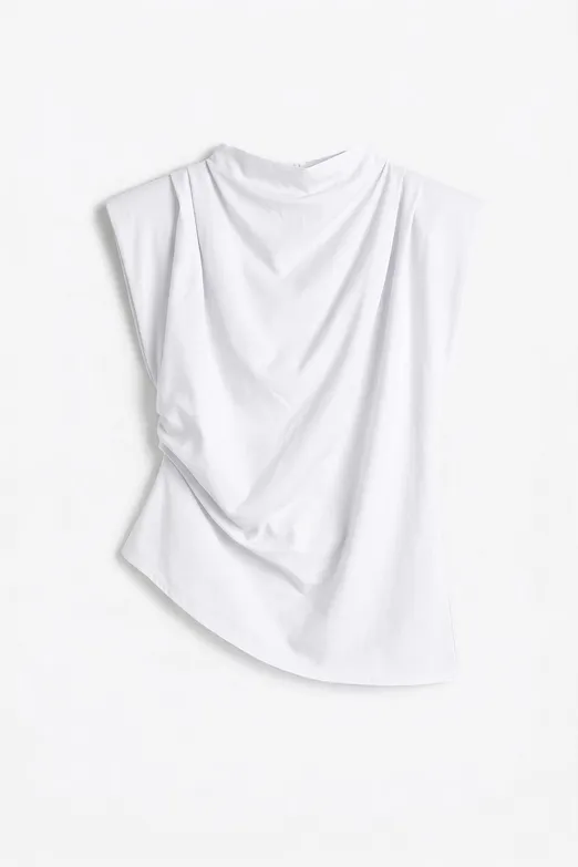 Bayan Beyaz Vatkalı Coton Bluz - BSL