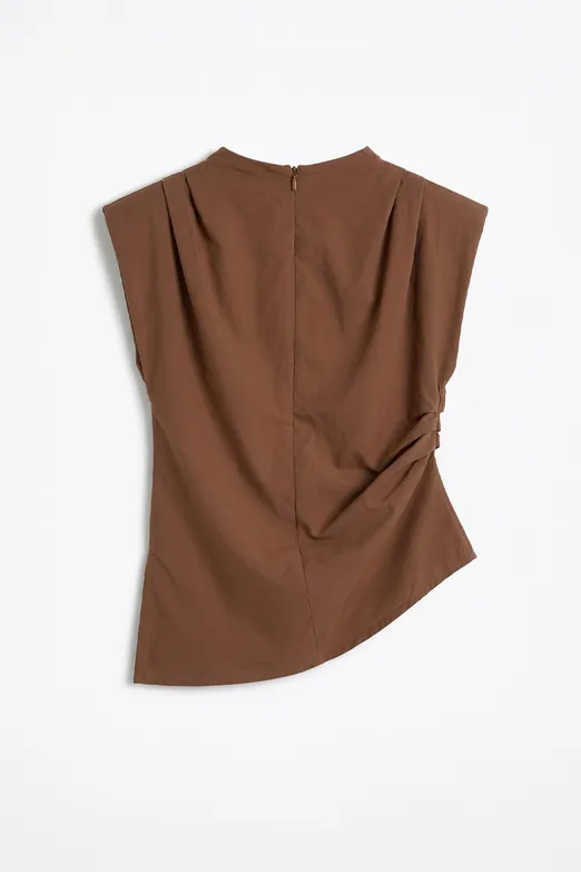 Bayan Camel Vatkalı Coton Bluz - BSL