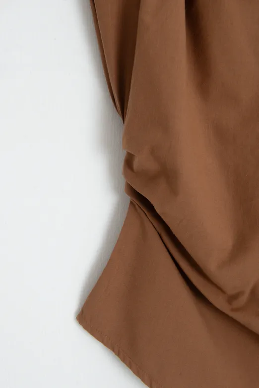 Bayan Camel Vatkalı Coton Bluz - BSL