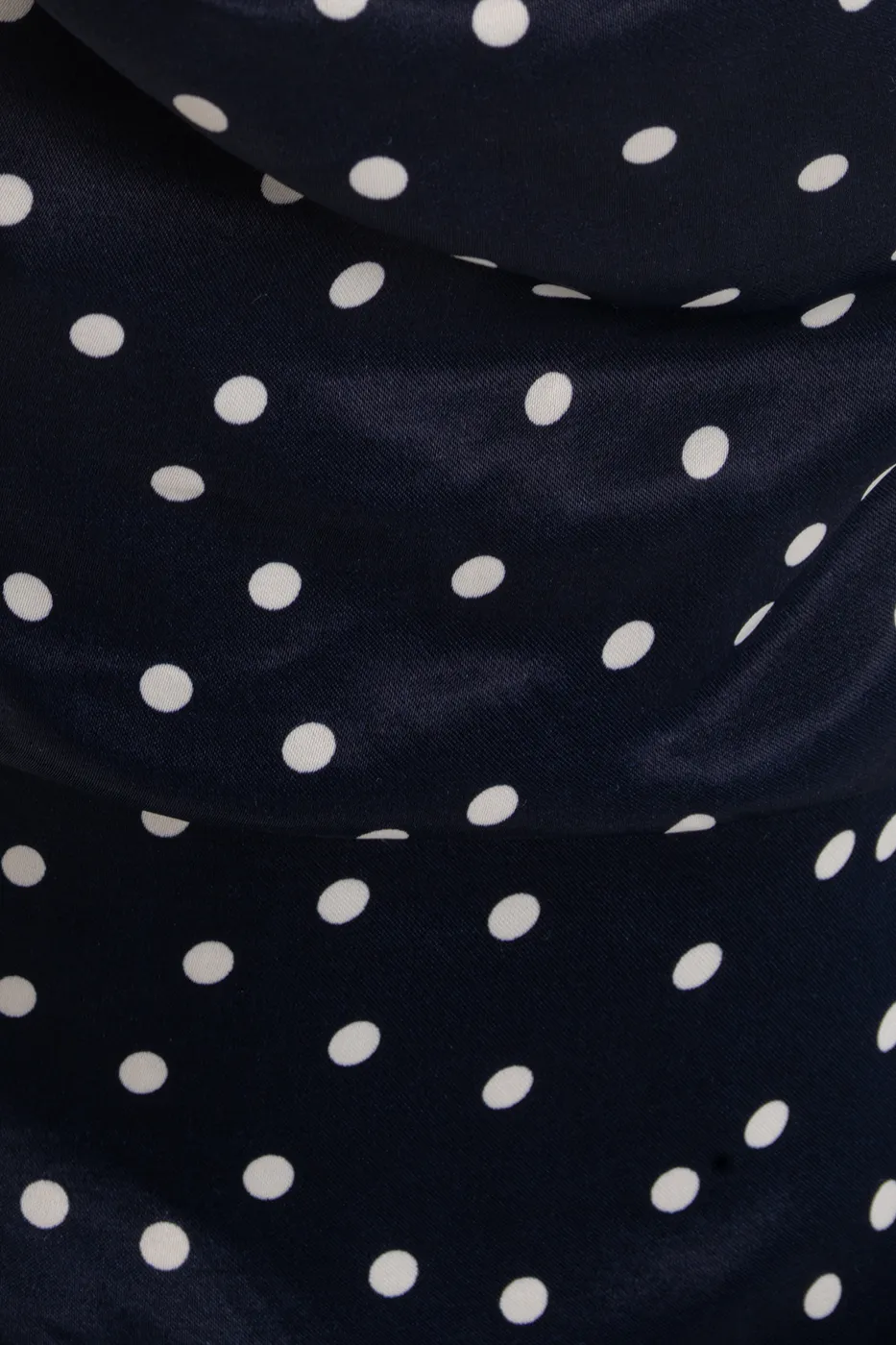 Bayan Lacivert Degaje Yakalı Saten Bluz