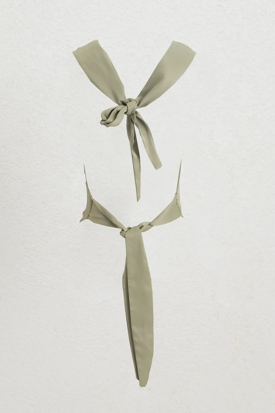 Bayan Yeşil Degaje Yakalı Saten Bluz