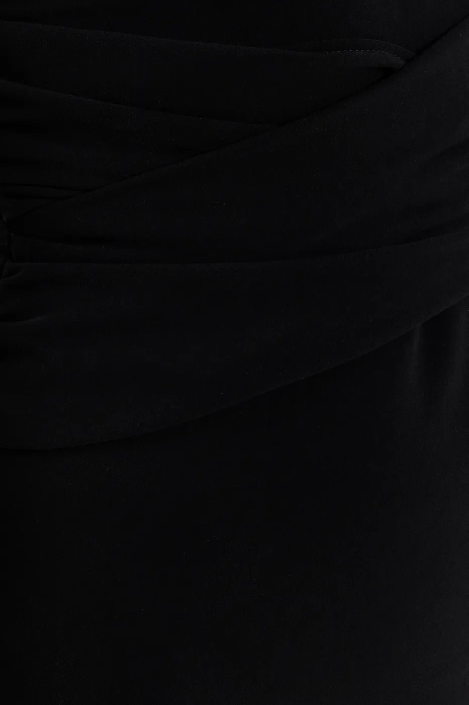 Bayan Siyah Straplez Midi Elbise