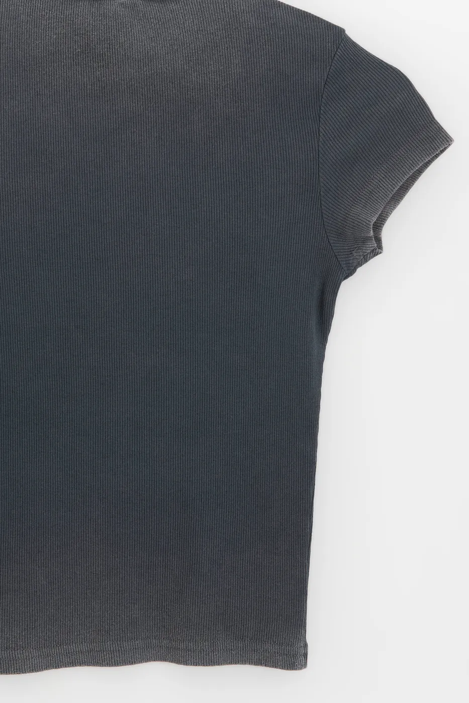 Bayan Gri Baskılı Fitilli Basic Top