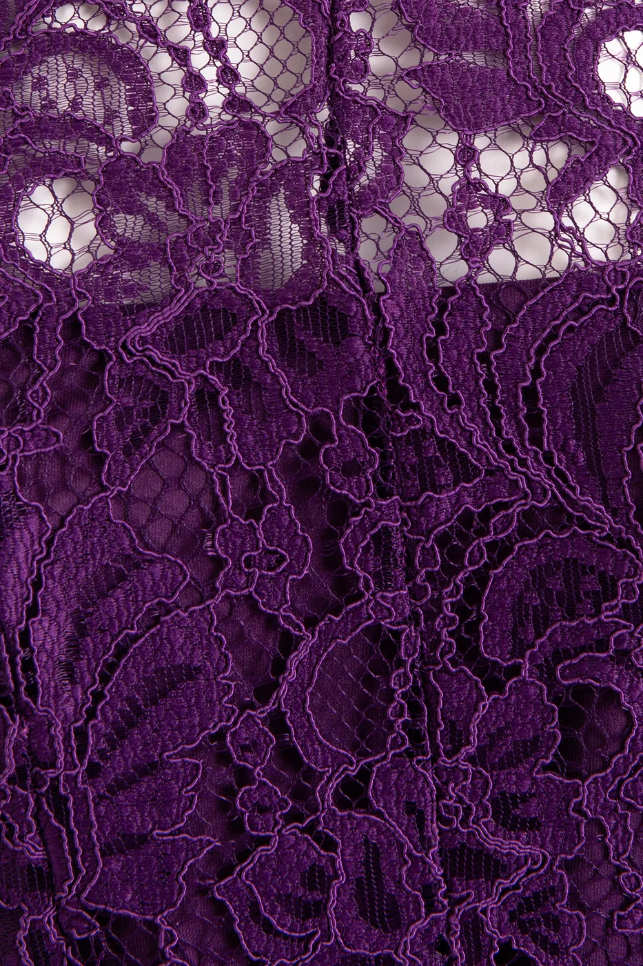 Bayan Mor Dantel Maksi Elbise