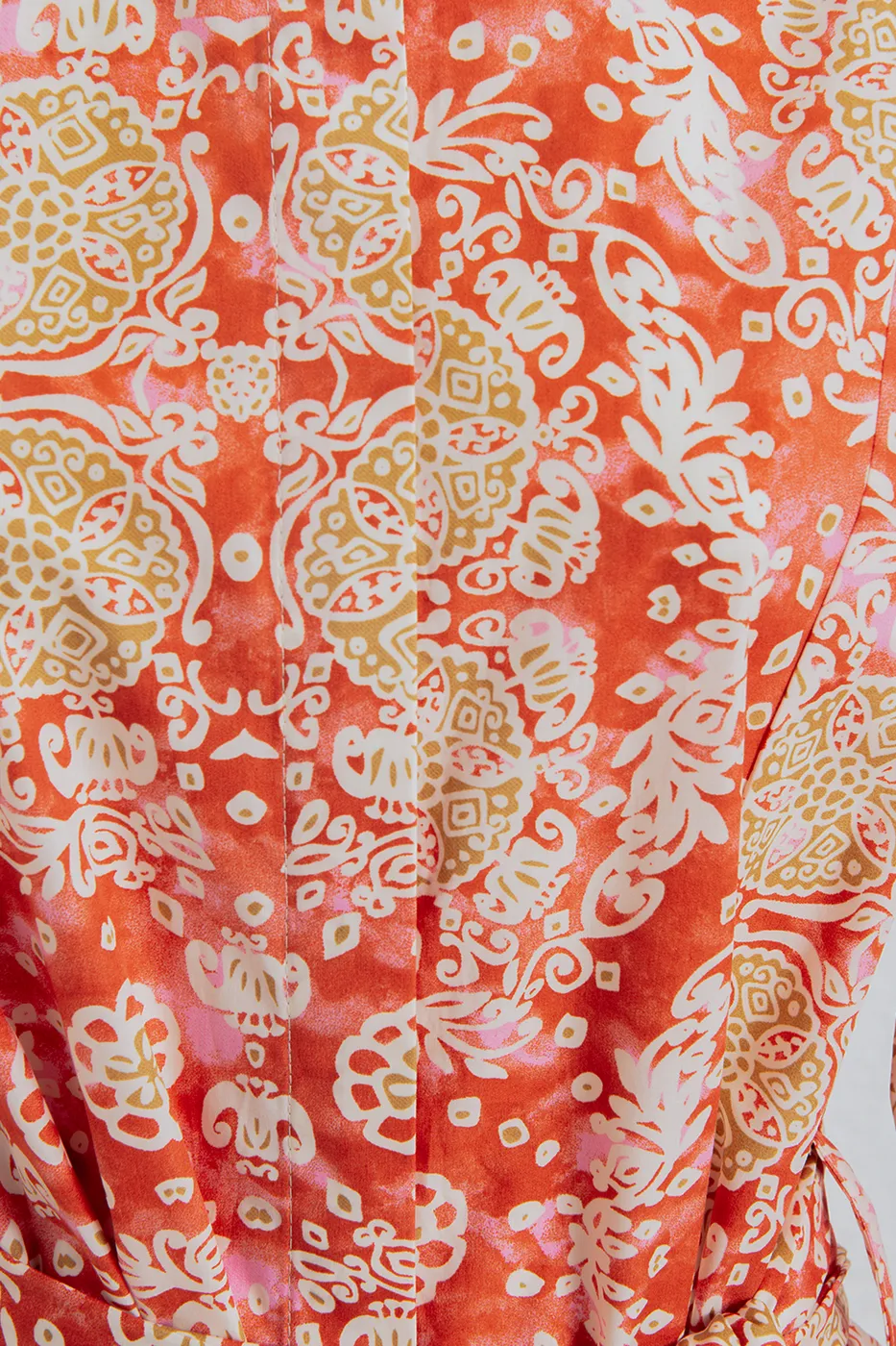 Bayan Kırmızı %100 Cotton Desenlı Gömlek Elbise