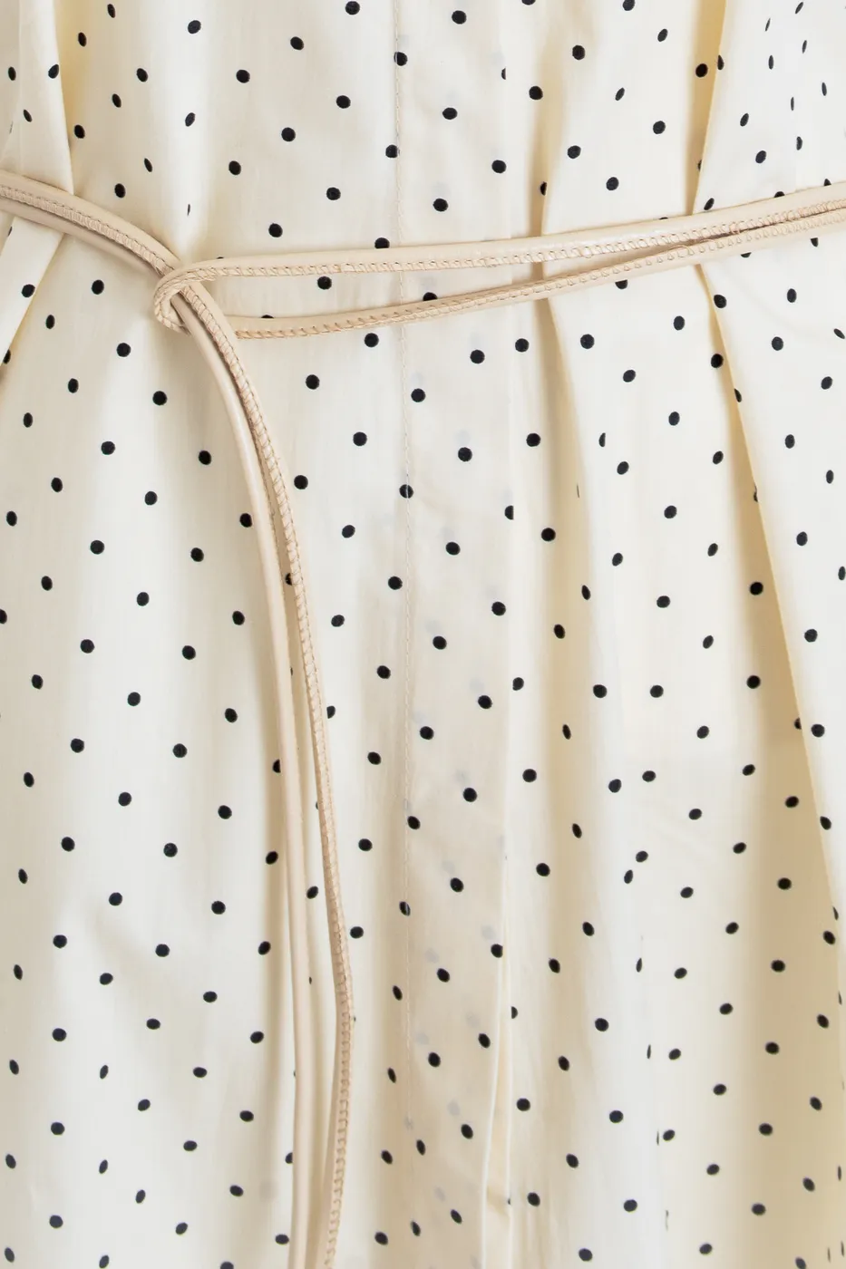 Bayan Ekru %100 Cotton Midi Gömlek Elbise