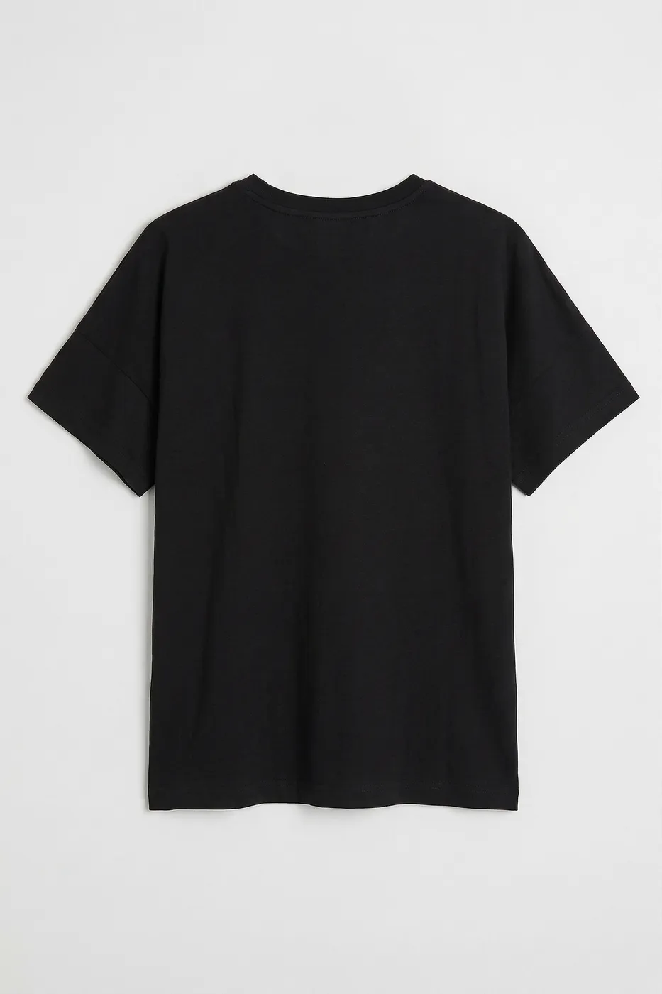 Bayan Siyah Baskılı Basİc Tshırt