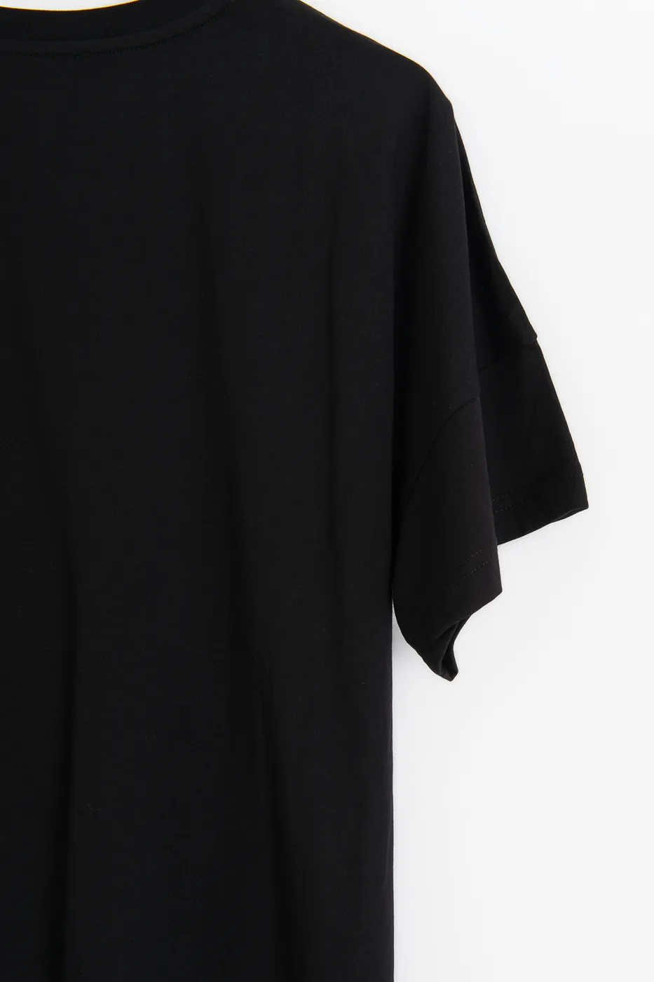 Bayan Siyah Baskılı Basİc Tshırt