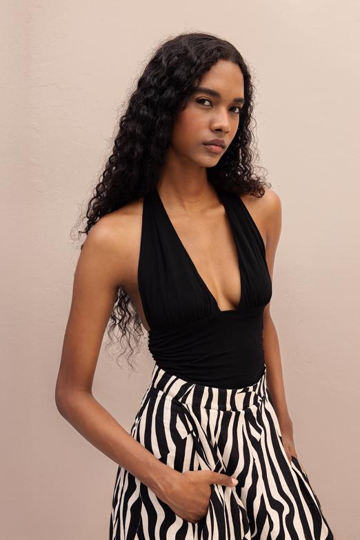 Bayan  Drapeli  Bağlamalı Top