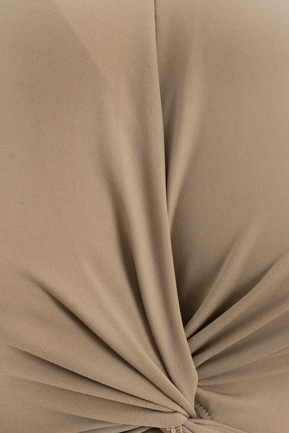 Bayan Bej Burgulu Crop Top