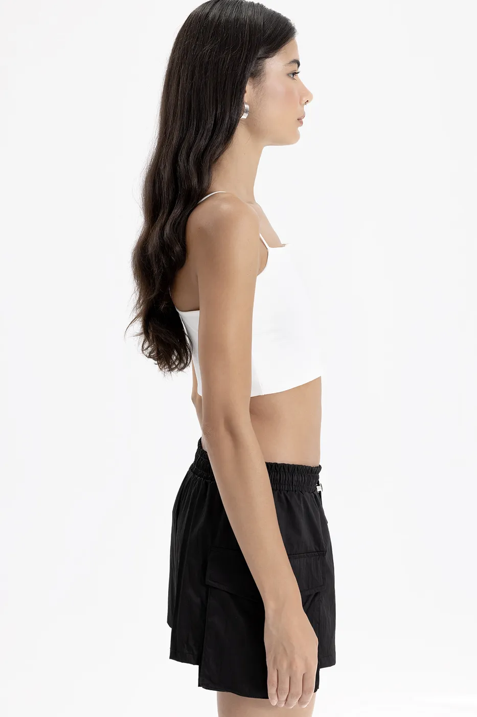 Bayan Beyaz Straplez Askılı Body