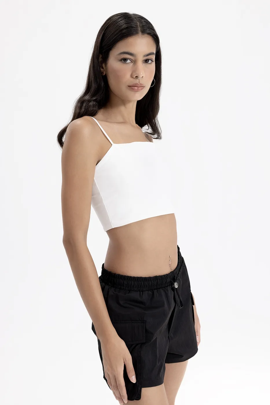 Bayan Beyaz Straplez Askılı Body