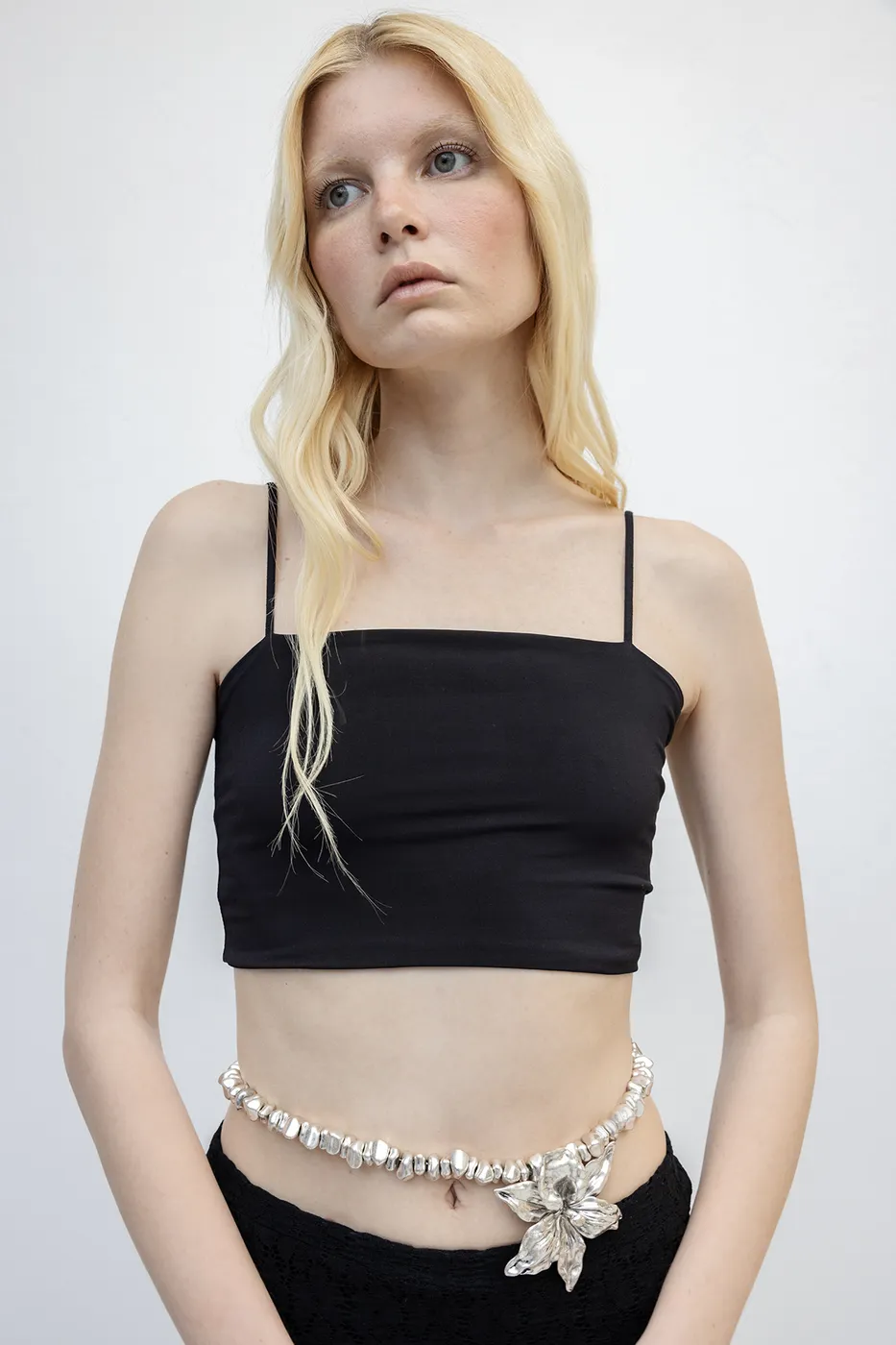 Bayan Siyah Straplez Askılı Body