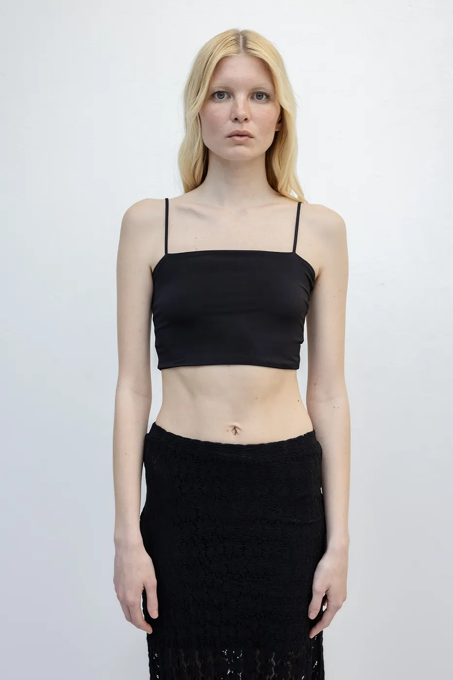 Bayan Siyah Straplez Askılı Body