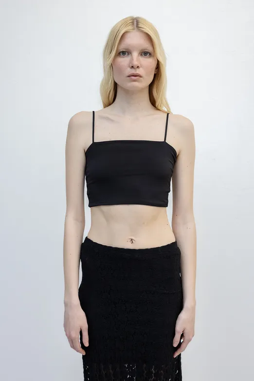 Bayan Siyah Straplez Askılı Body - BSL