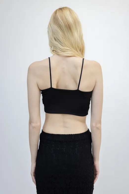 Bayan Siyah Straplez Askılı Body - BSL