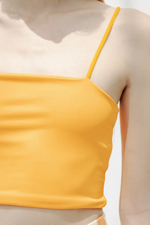 Bayan Sarı Straplez Askılı  Body - BSL