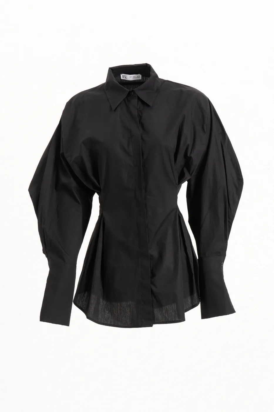 Bayan Siyah %100 Cotton Oversize Gömlek