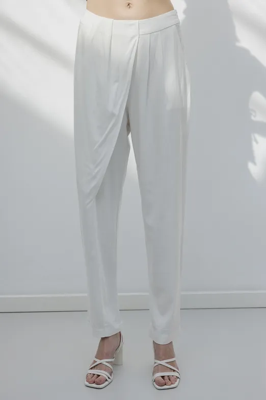 Bayan Ekru Yüksek Bel Havuç Pantolon - BSL