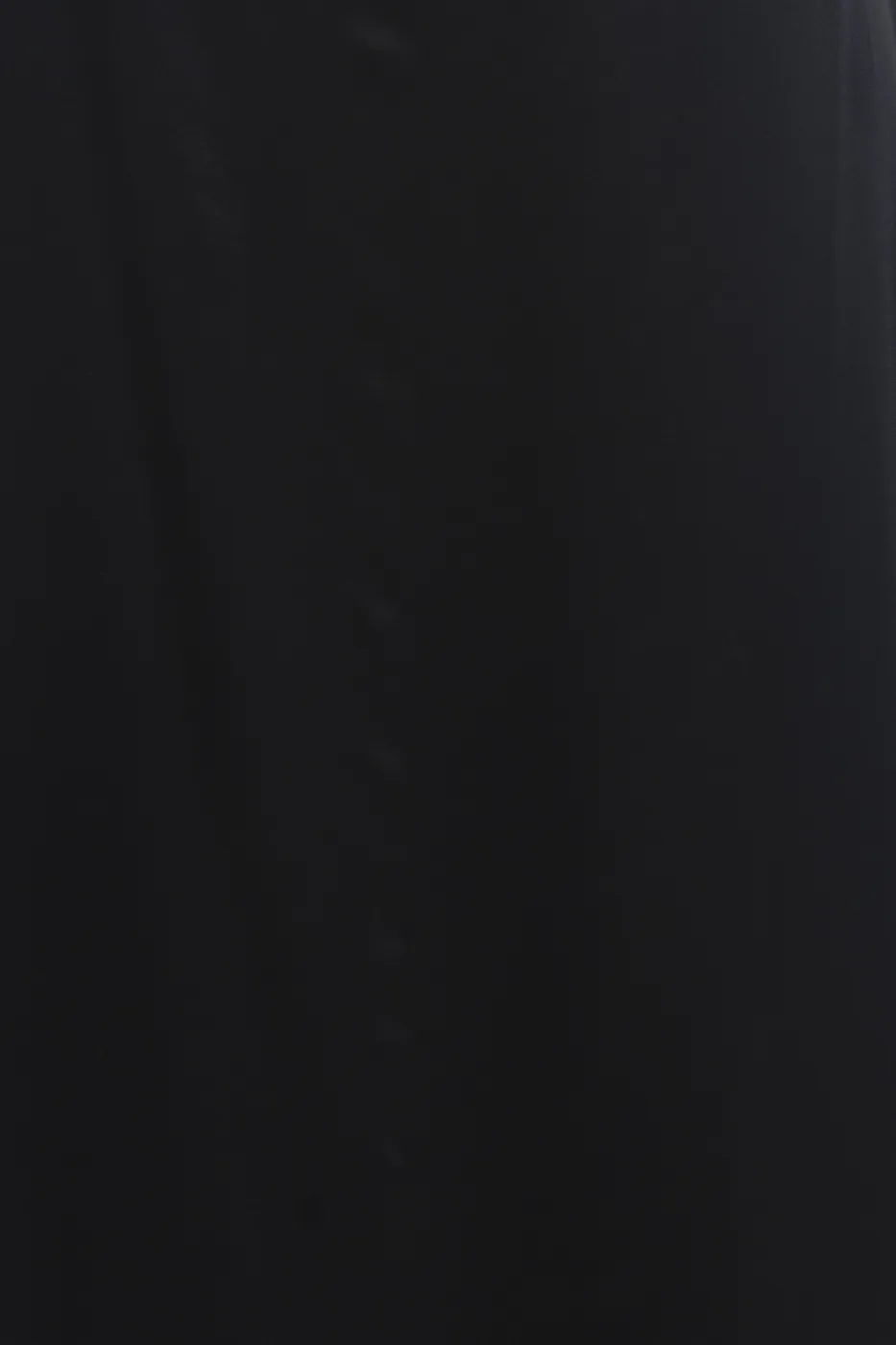 Bayan Siyah Saten Midi Etek