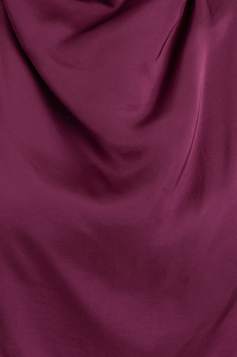 Bayan Bordo Degaje  Yakalı Saten Bluz