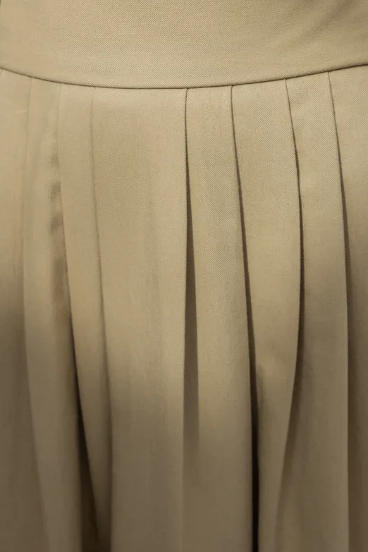 Bayan Camel %100 Tencel Pile  Detaylı  Midi Etek - BSL