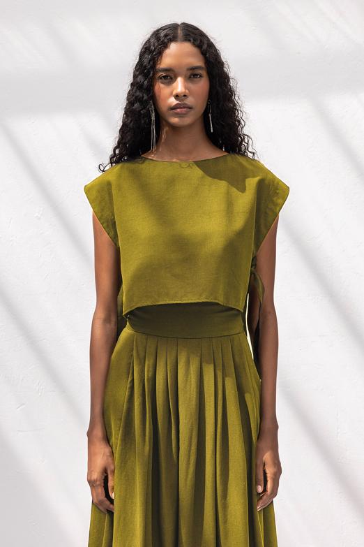 Bayan  %100 Tencel Yan Bağlama Detaylı  Bluz