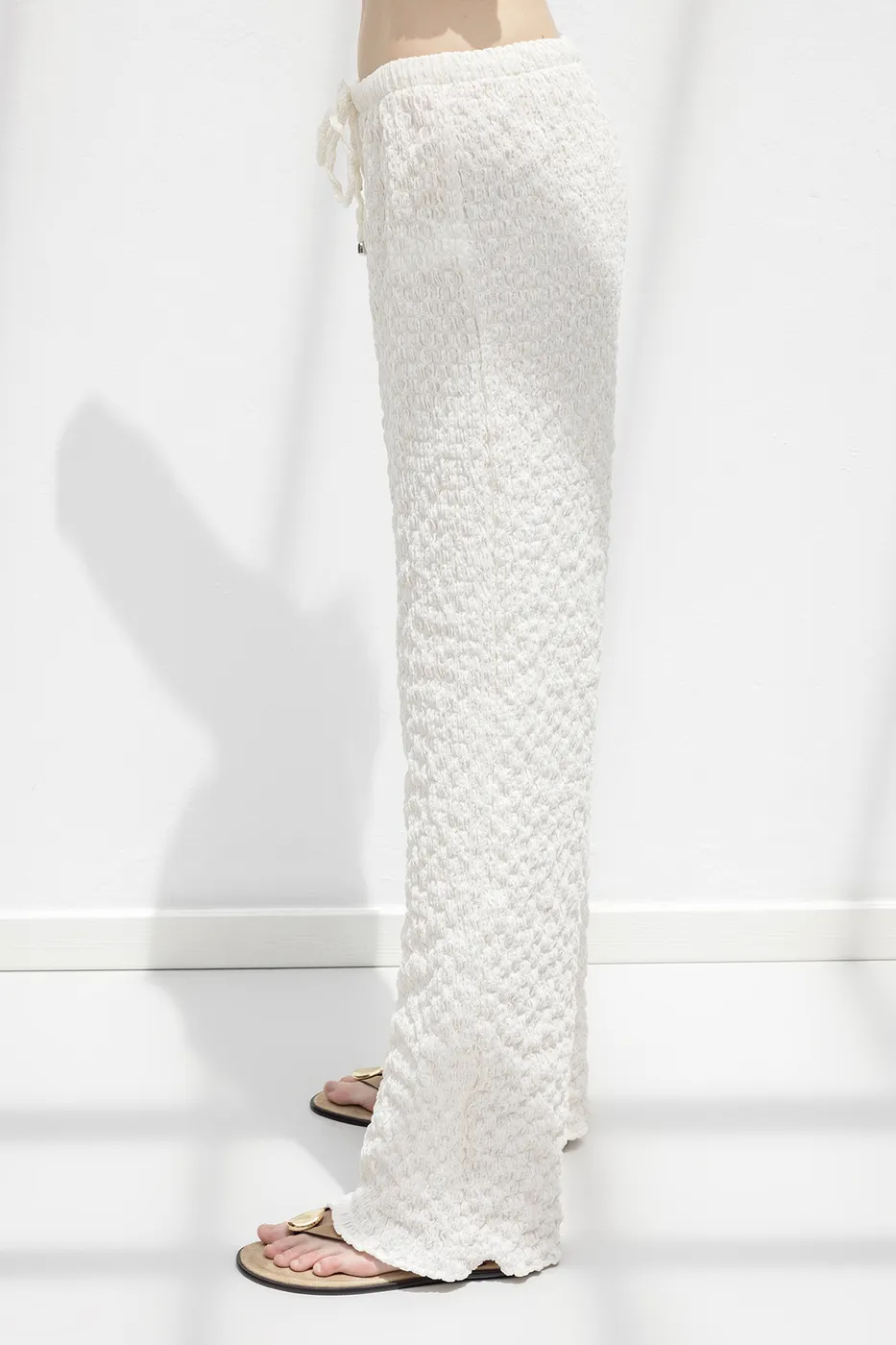 Bayan Taş Dokulu Bol Pantolon