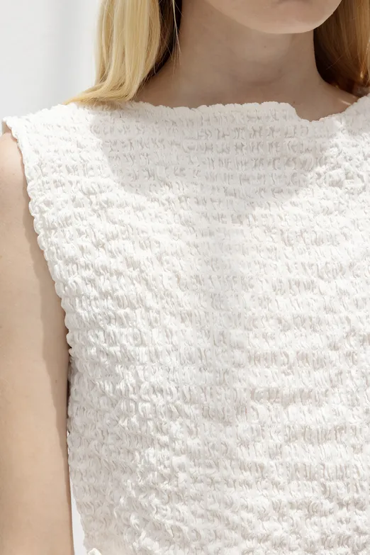 Bayan Taş Dokulu Kolsuz Bluz - BSL