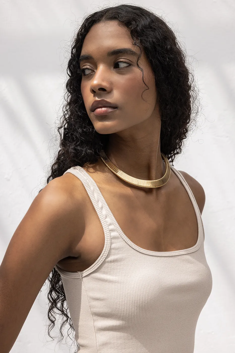 Bayan Bej Kare Yaka Atlet Top