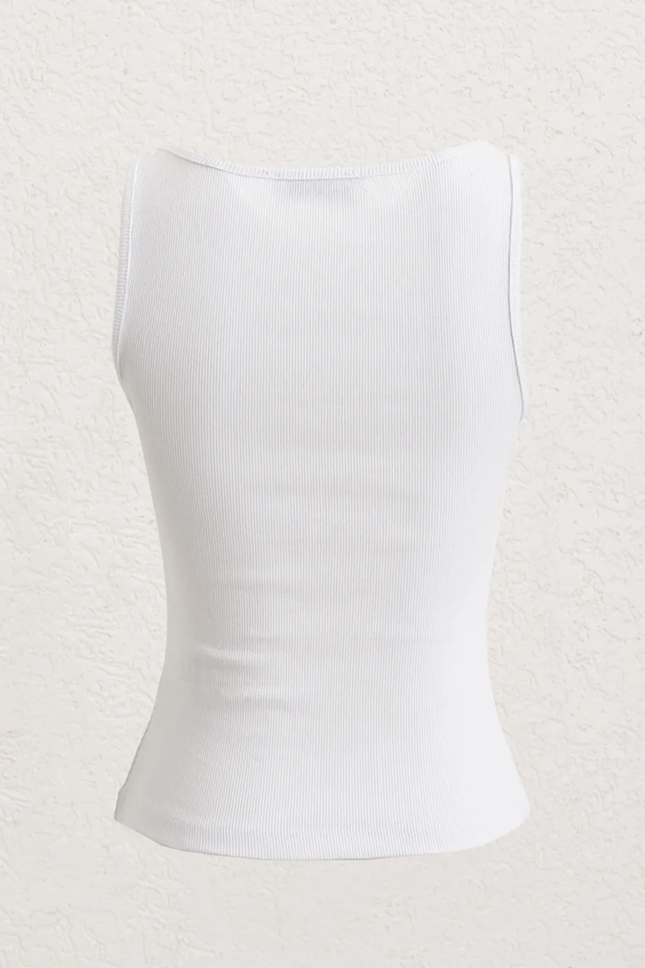 Bayan Beyaz Kare Yaka Atlet Top