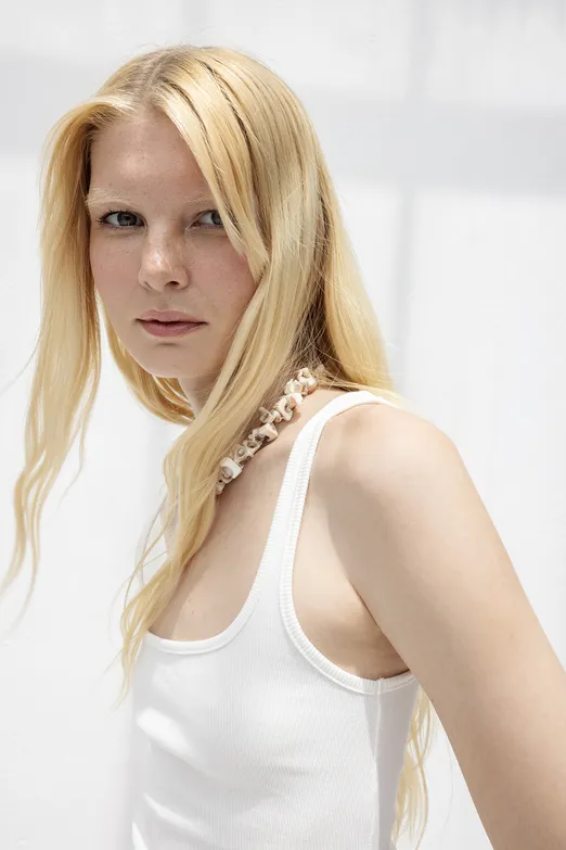 Bayan Ekru Kare Yaka Atlet Top - BSL