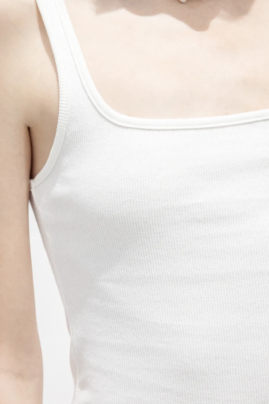 Bayan Ekru Kare Yaka Atlet Top