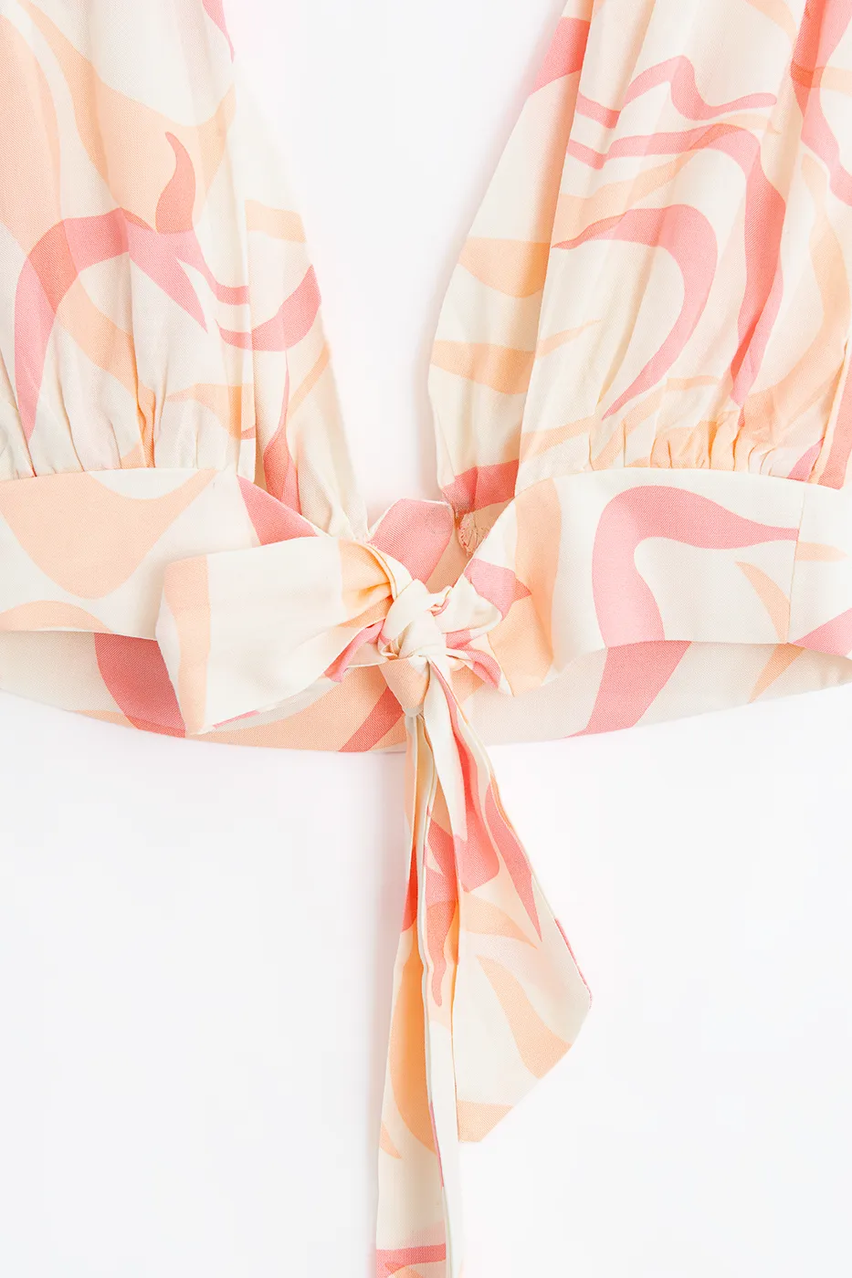 Bayan Krem Keten Karışımlı Derin Yaka Detaylı Büstiyer