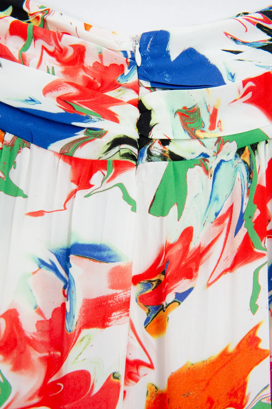 Bayan Multı Keten Karışımlı Fırfırlı Asimetrik Midi Etek