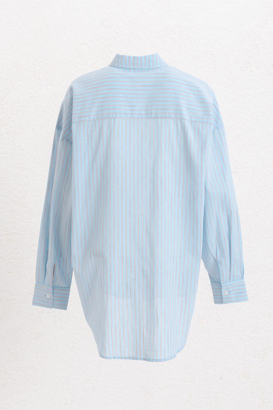 Çizgili Oversize Gömlek · 2